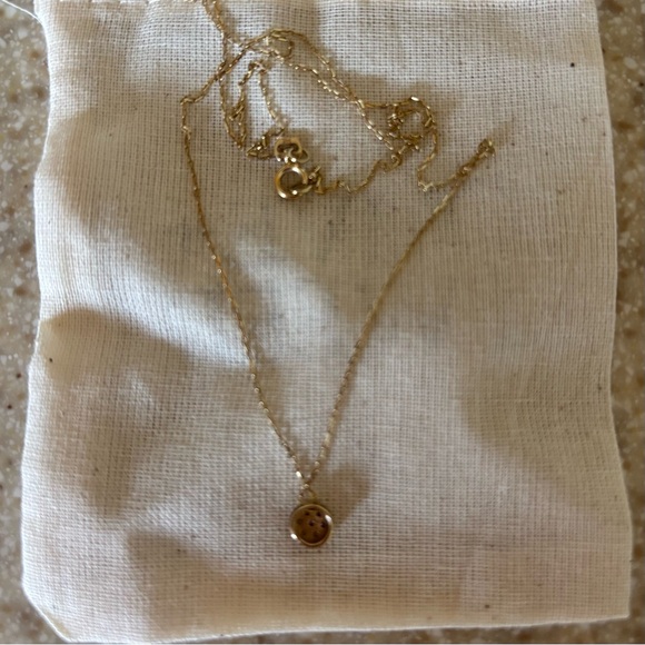 Gorjana 14k Gold Pave Bezel Diamond Necklace. Retired. - Picture 3 of 7